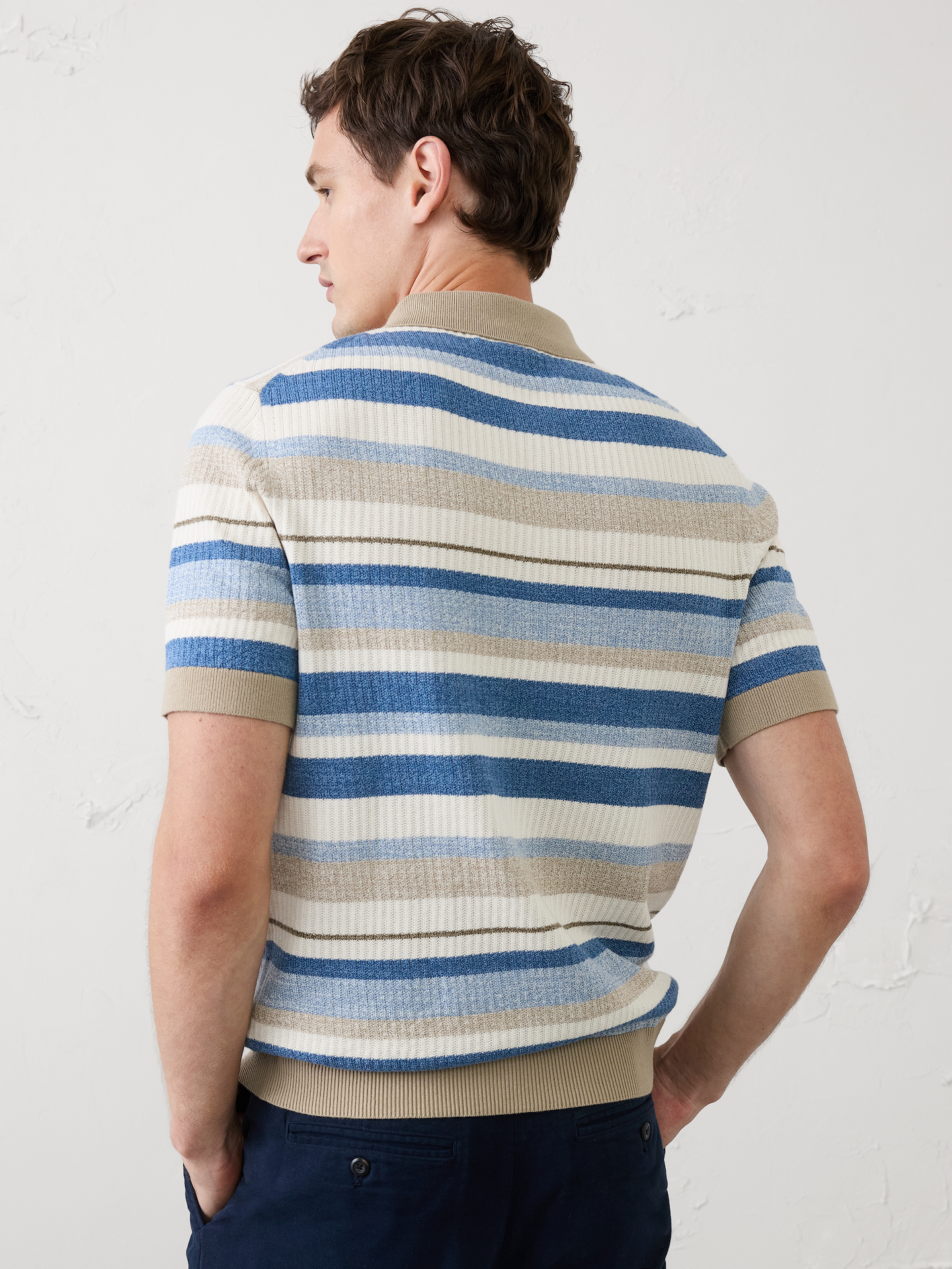Image number 2 showing, Textured Striped Sweater Polo