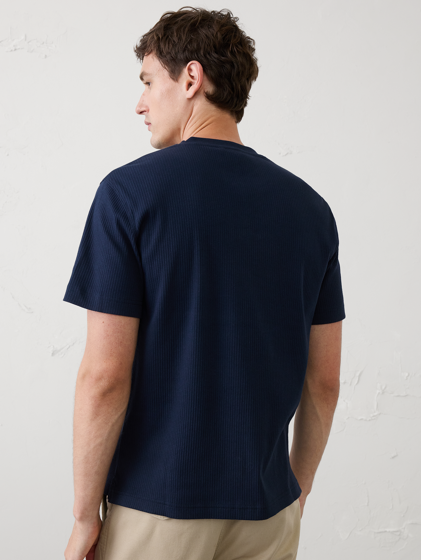 Image number 2 showing, Standard-Fit Light Pointelle Henley