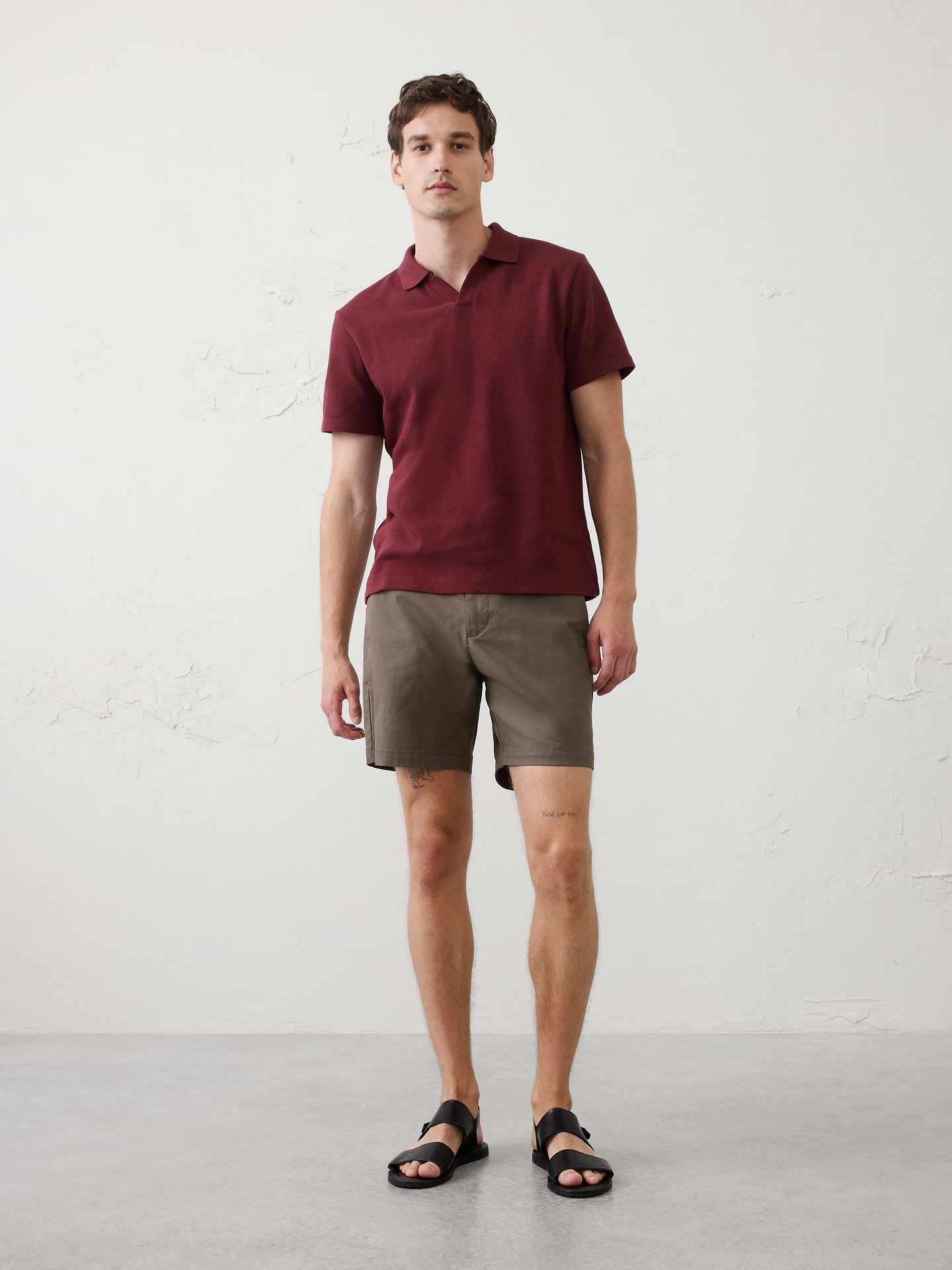 Image number 1 showing, Standard-Fit Johnny-Collar Polo