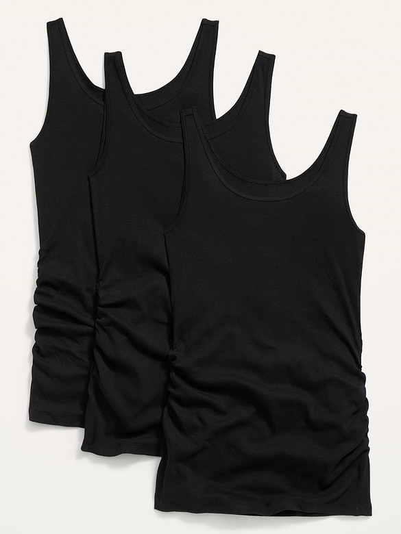 Maternity First Layer Ribbed Tank Top 3-Pack