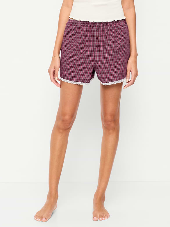 Classic Poplin Boxer Pajama Shorts