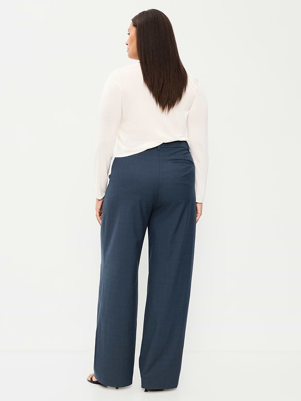 High-Waisted Taylor Trouser Wide-Leg Pants