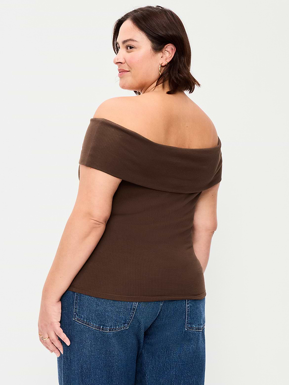 Off-The-Shoulder Fitted Top