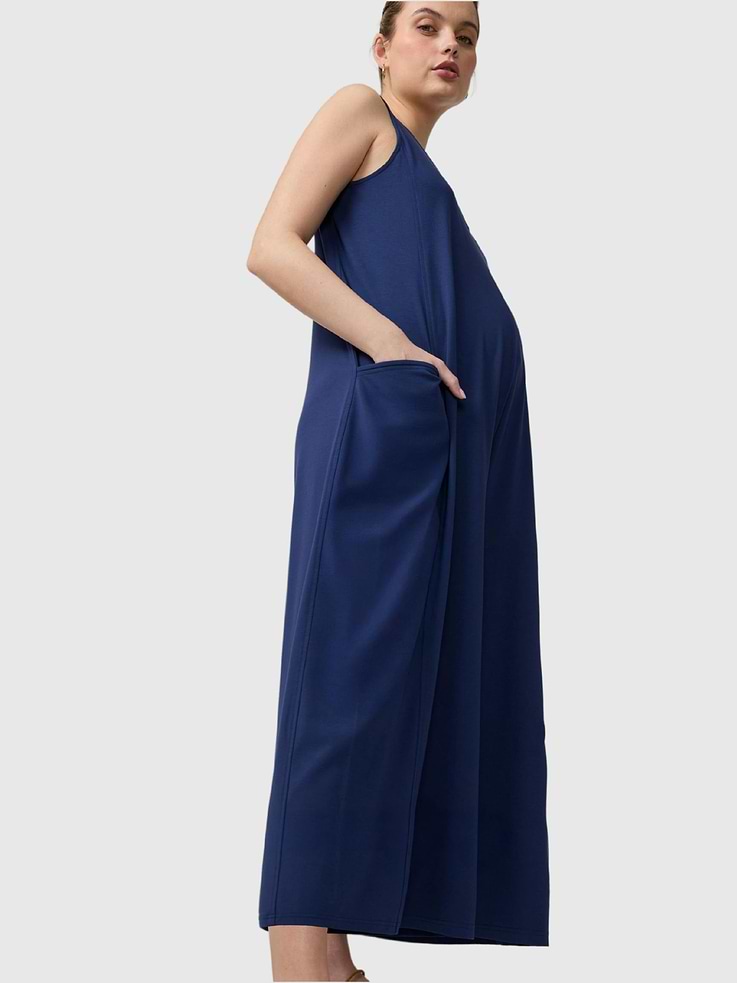 Image number 3 showing, Ingrid and Isabel Lisbon Wide-Leg Sleeveless Maternity Jumpsuit