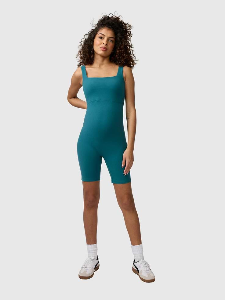 Image number 1 showing, Ingrid and Isabel The Short Maternity Active Unitard Jumpsuit