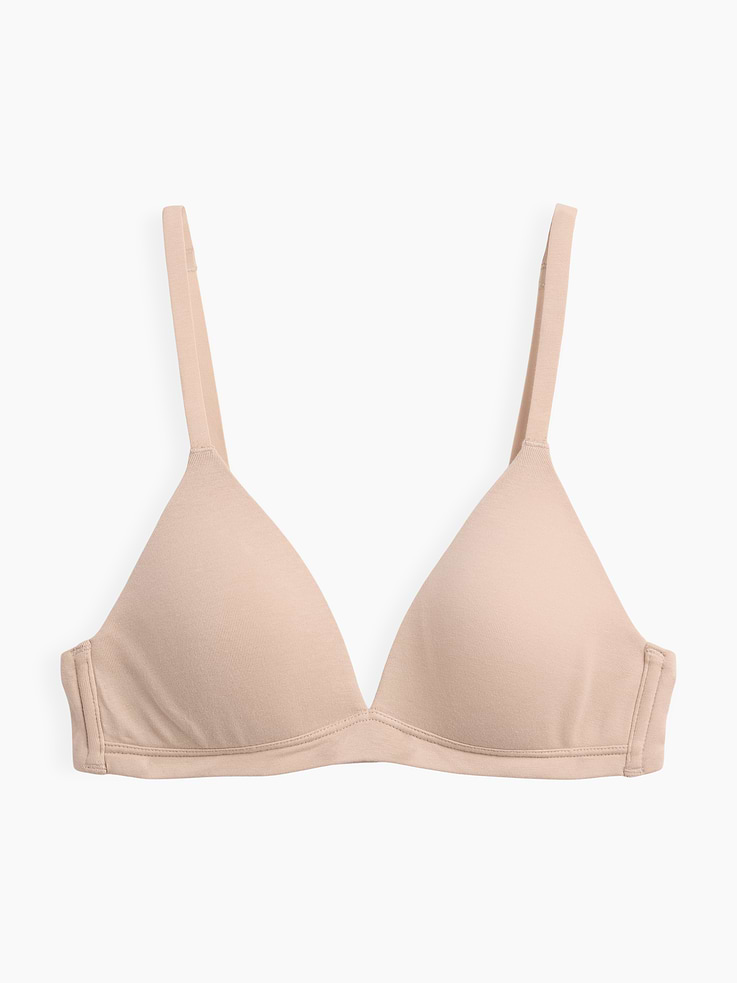 L'image numéro 6 présente Soutien-gorge à bonnets triangulaires en coton biologique extensible PureDouceur