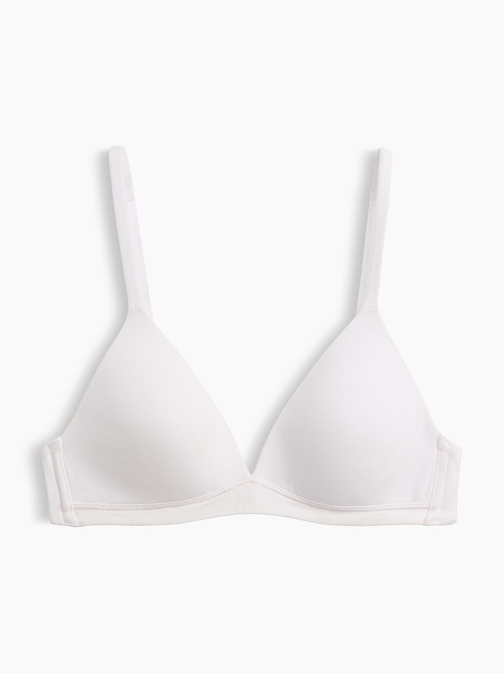 L'image numéro 6 présente Soutien-gorge à bonnets triangulaires en coton biologique extensible PureDouceur