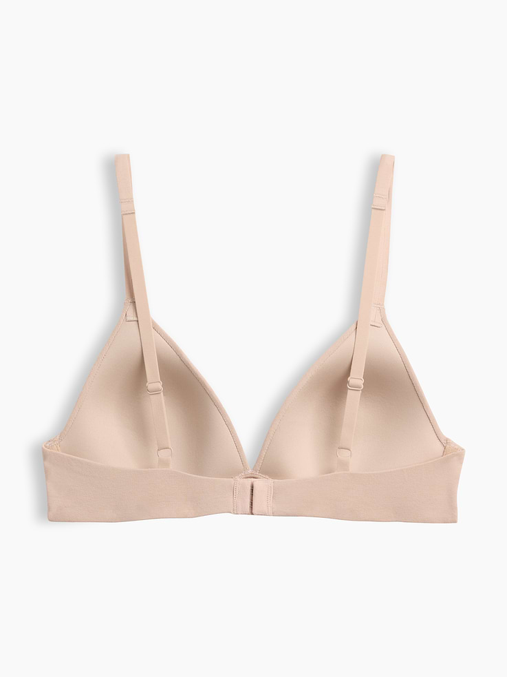 L'image numéro 7 présente Soutien-gorge à bonnets triangulaires en coton biologique extensible PureDouceur