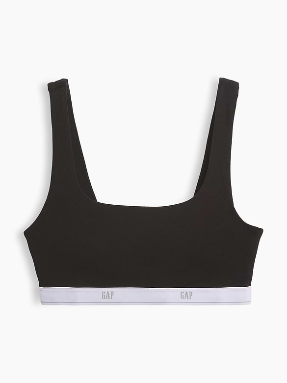 SoftMade Organic Stretch Cotton Gap Logo Bralette