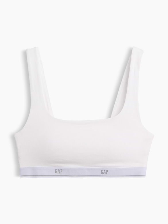 SoftMade Organic Stretch Cotton Gap Logo Bralette