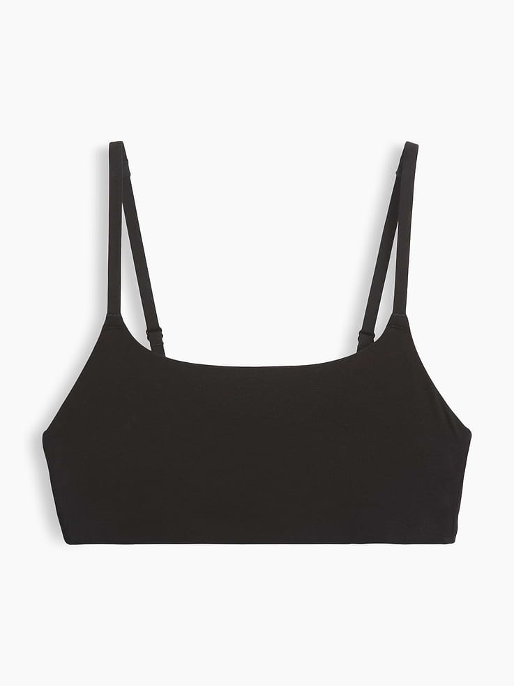 L'image numéro 6 présente Soutien-gorge léger à encolure dégagée en coton biologique extensible PureDouceur