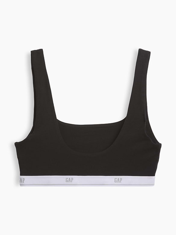 SoftMade Organic Stretch Cotton Gap Logo Bralette