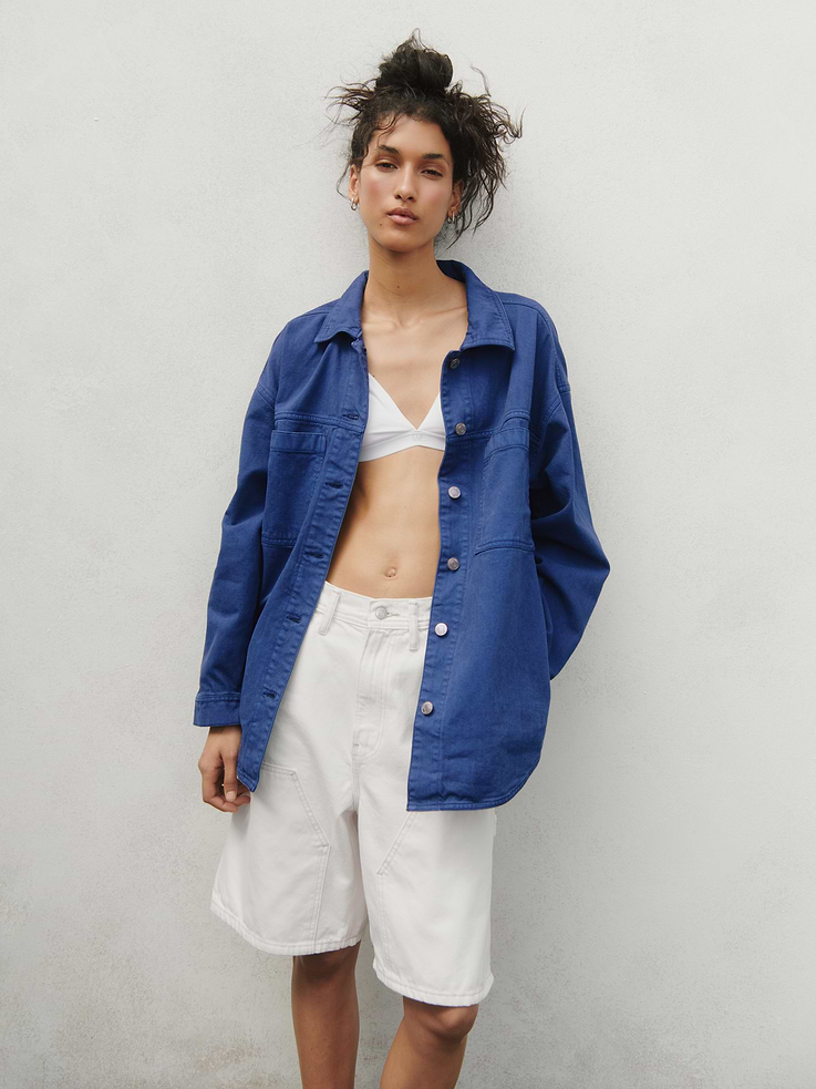 L'image numéro 6 présente Veste-chemise surdimensionnée