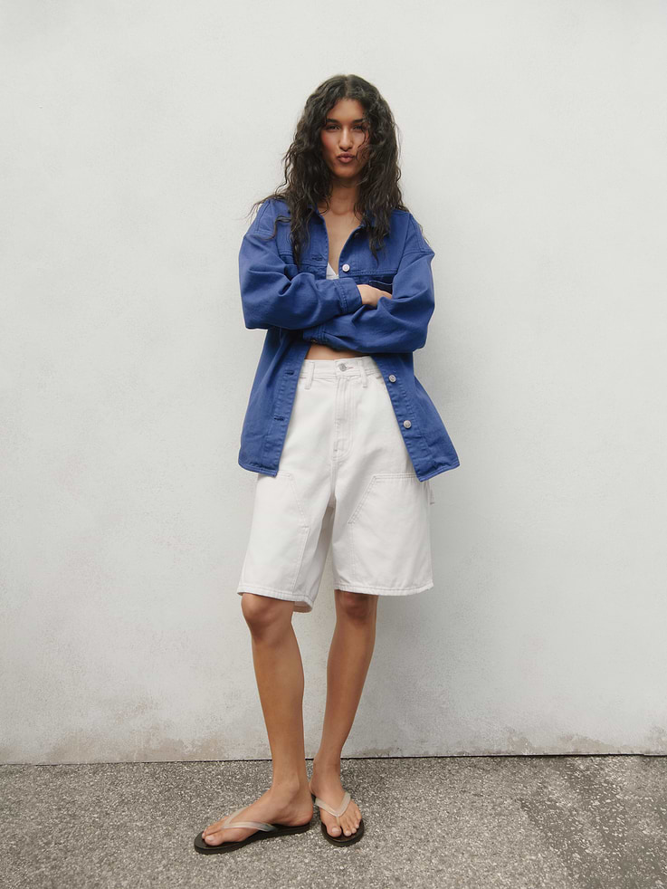 Image number 9 showing, 9" Loose Denim Carpenter Shorts