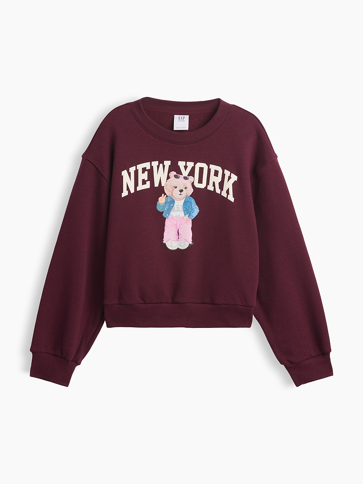 Image number 1 showing, Kids Relaxed Wedge Crewneck Sweatshirt