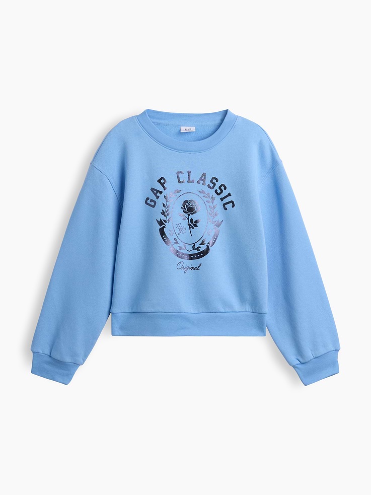 Image number 1 showing, Kids Relaxed Wedge Crewneck Sweatshirt