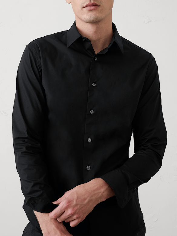 Slim-Fit Untucked Dress Shirt