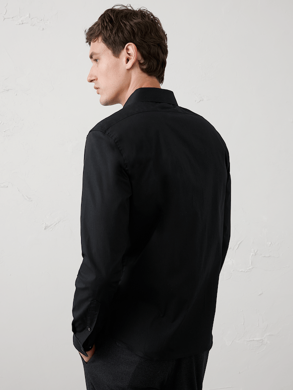 Slim-Fit Untucked Dress Shirt
