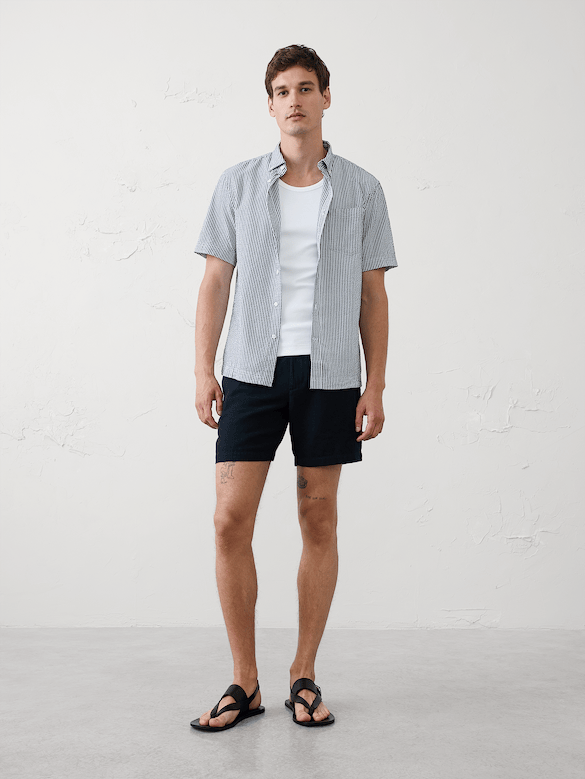 Standard-Fit Seersucker Shirt