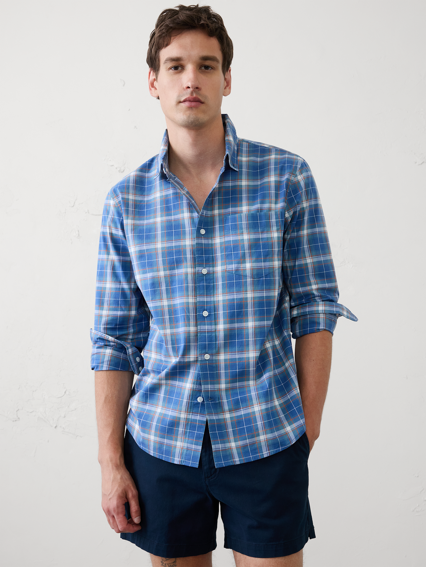 Image number 1 showing, Standard-Fit Softwash Cotton Shirt