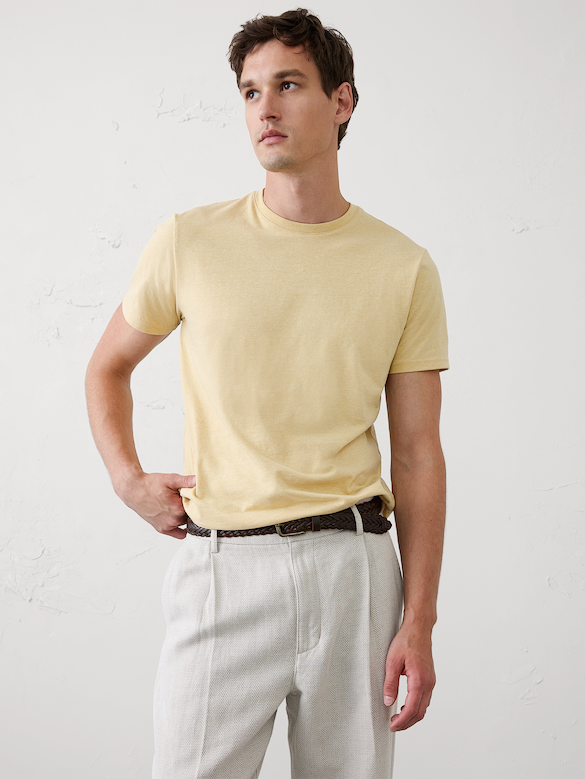 Standard-Fit Premium Wash Crew-Neck T-Shirt