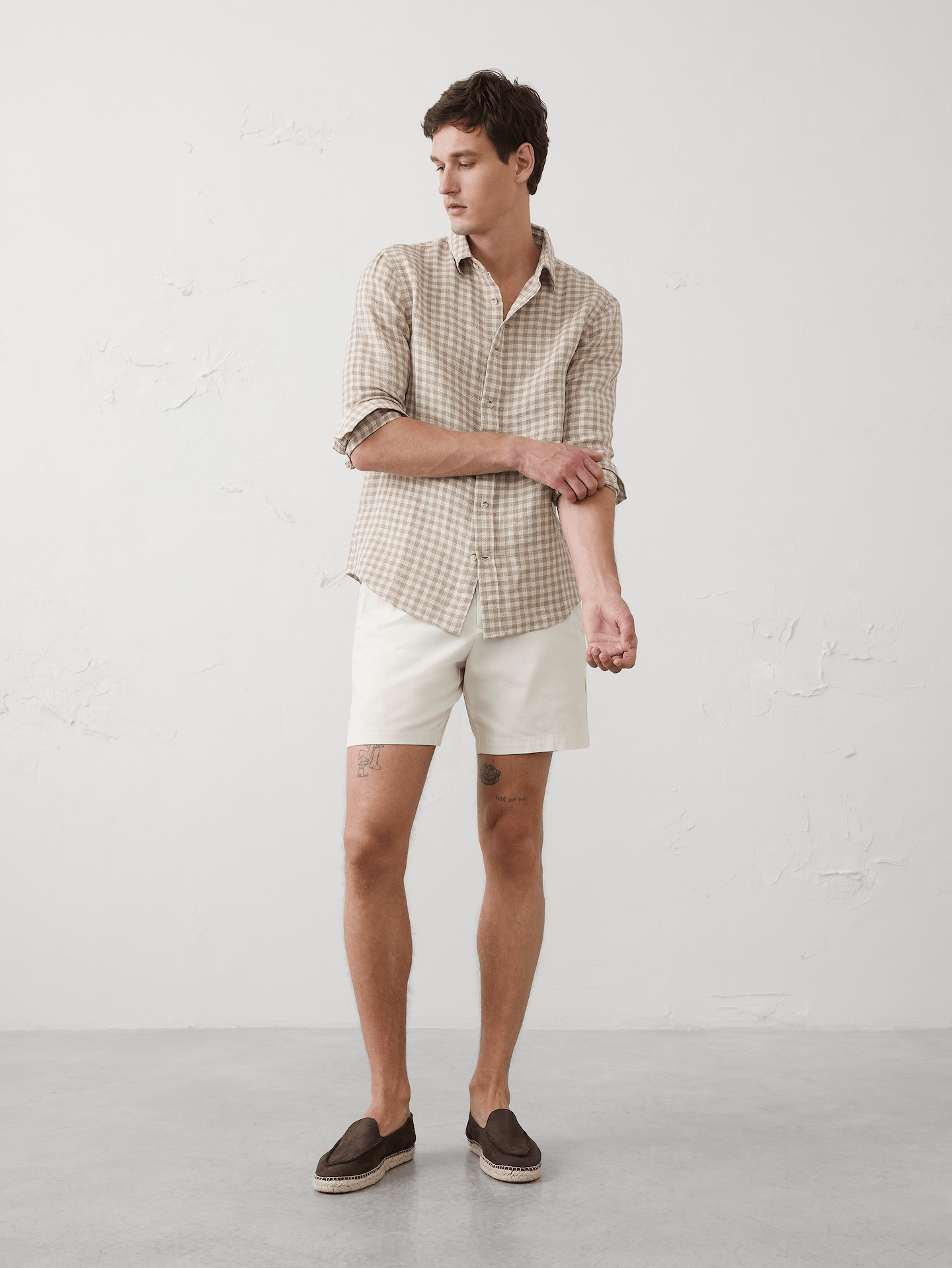 Image number 1 showing, Slim-Fit Linen-Blend Shirt