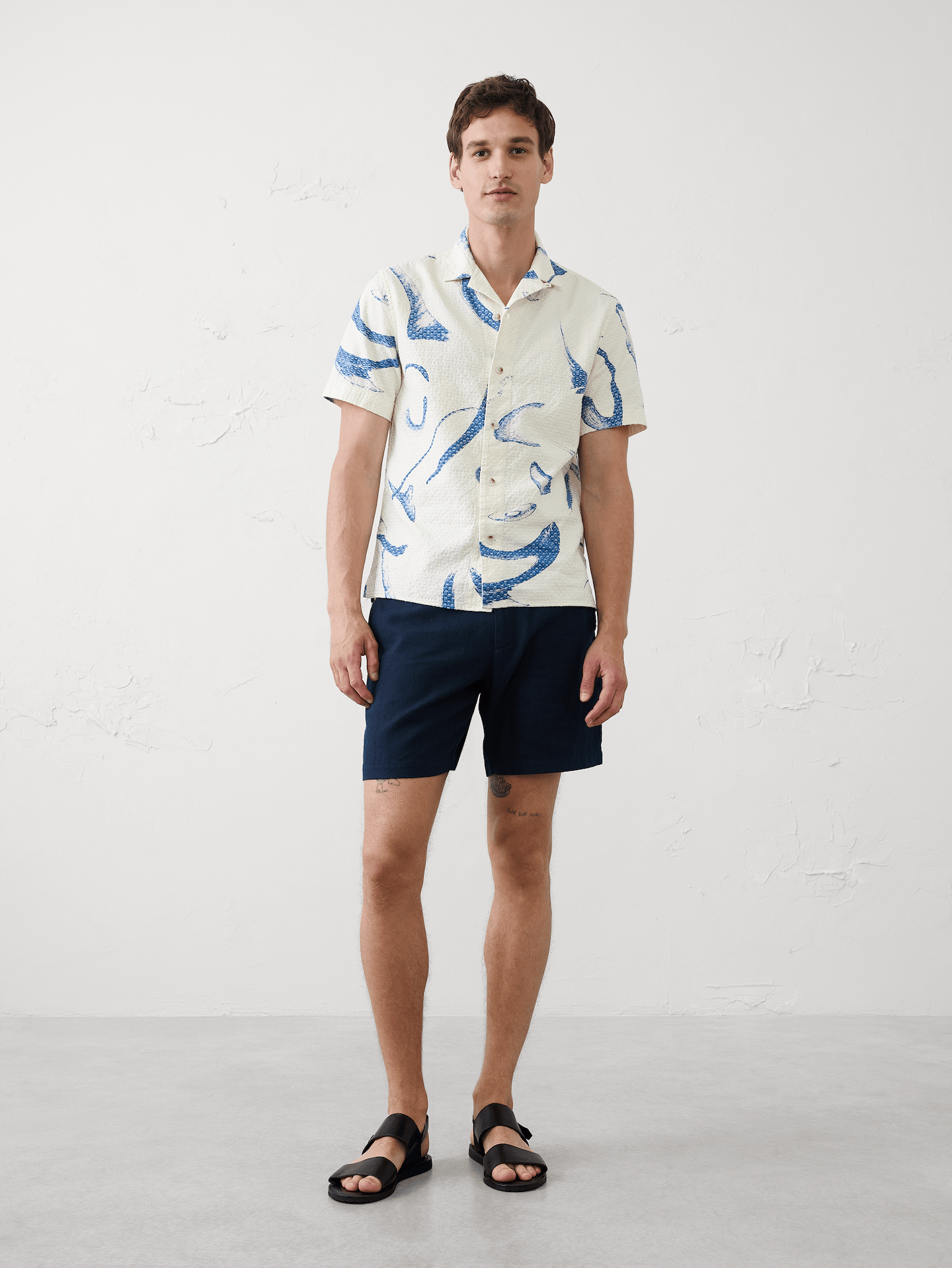 Image number 1 showing, Standard-Fit Textured Resort Shirt