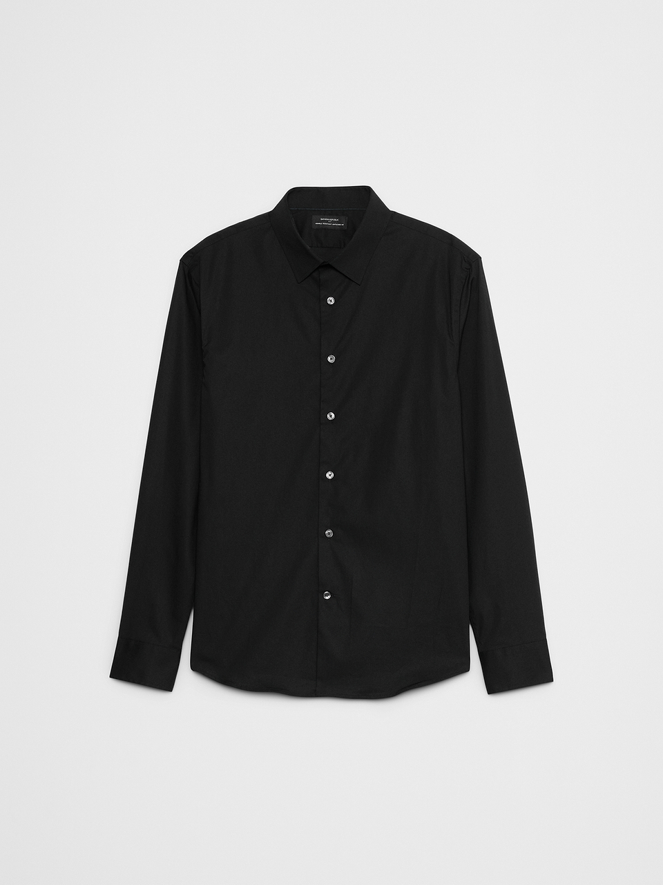 black slim dress shirt Shop Men's Fit Stretch – Collar stretches up to half an inch for expandable comfort Black Slim Stretch Shirt |