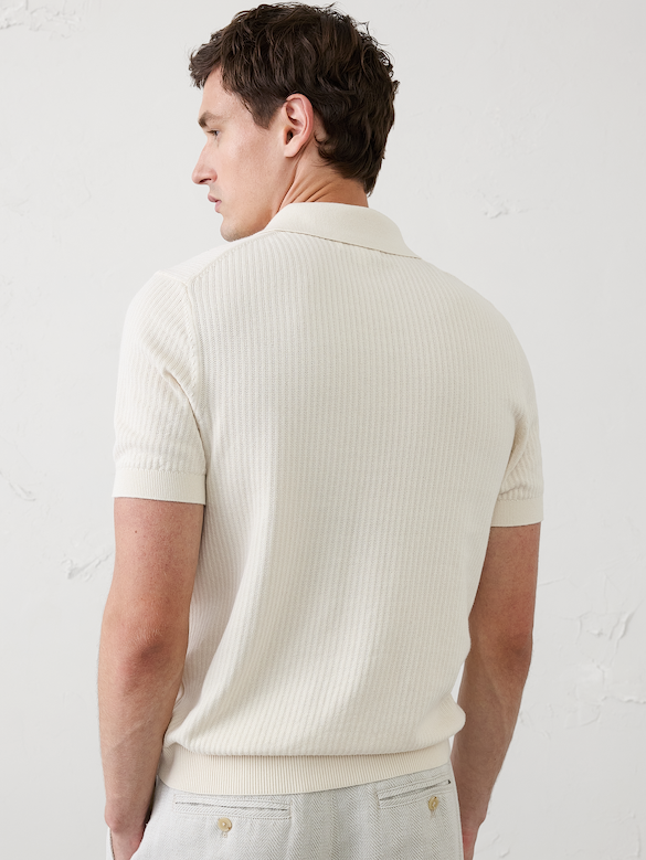Textured Sweater Polo