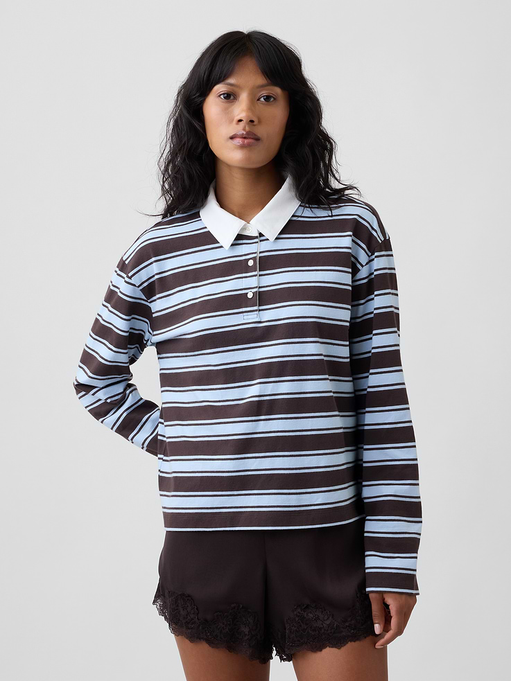 Image number 1 showing, Relaxed Rugby Polo Shirt