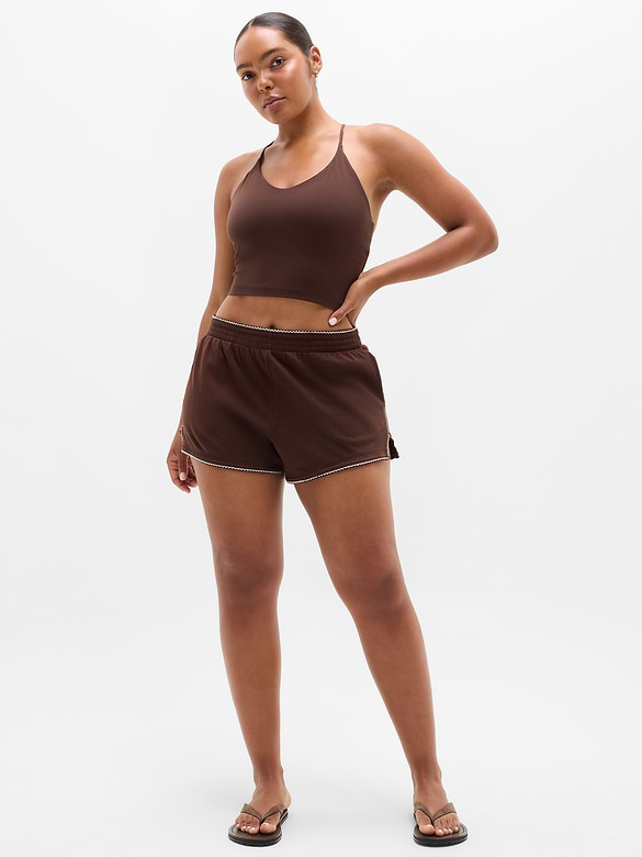 Airy Cotton Terry Mid Rise Picot Shortie