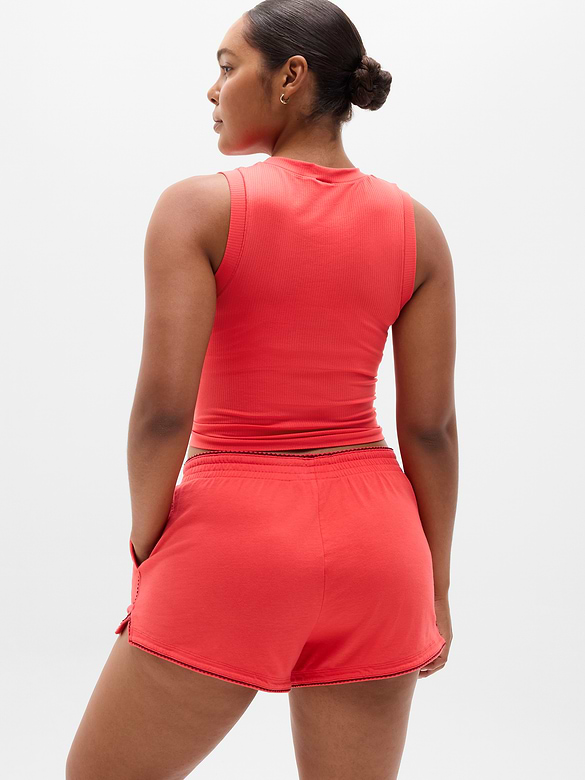 Airy Cotton Terry Mid Rise Picot Shortie