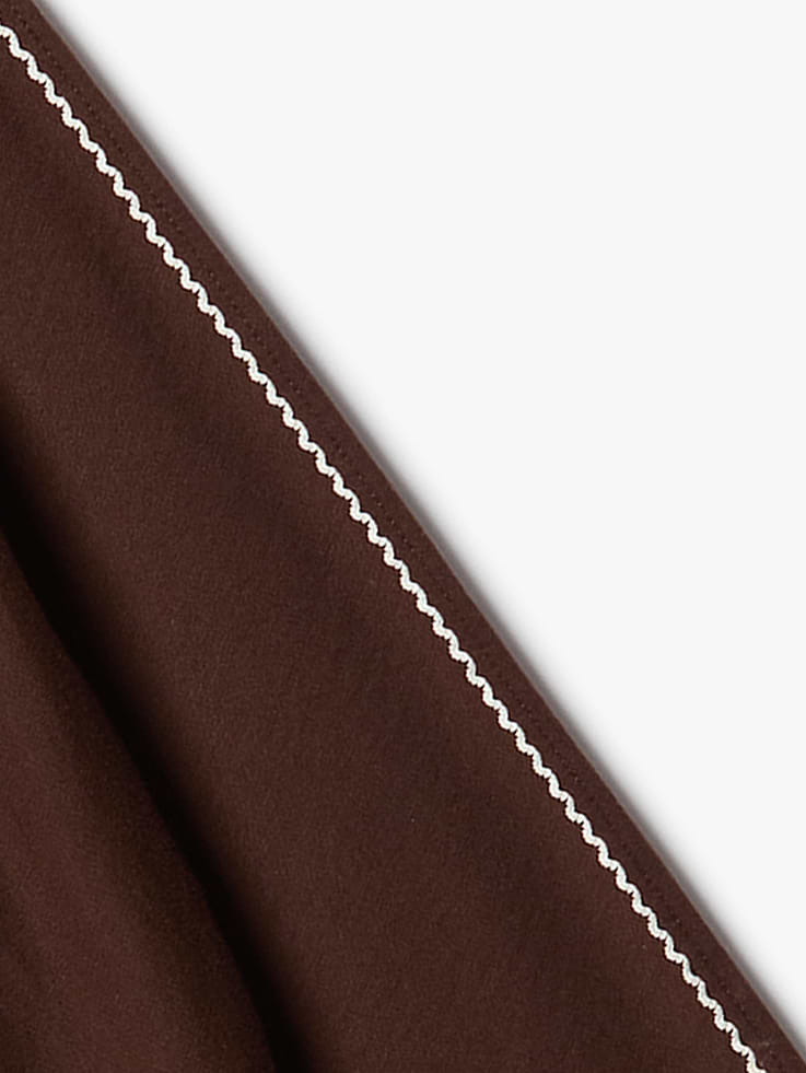 Image number 7 showing, Airy Cotton Terry Boatneck Picot Sweatshirt