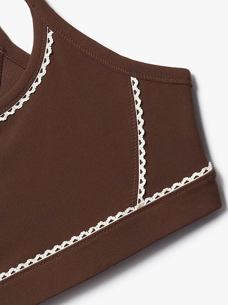 Image number 4 showing, Square Neck Picot Sports Bra A-C