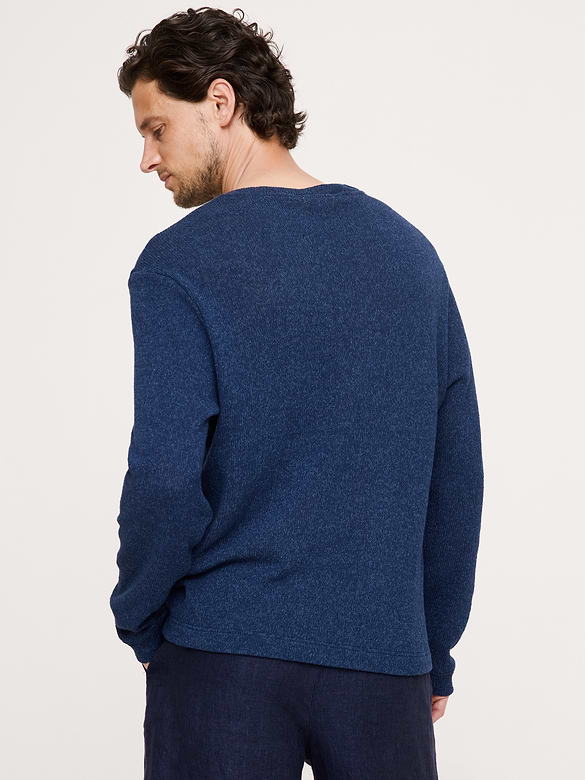 Marled Notch-Neck T-Shirt