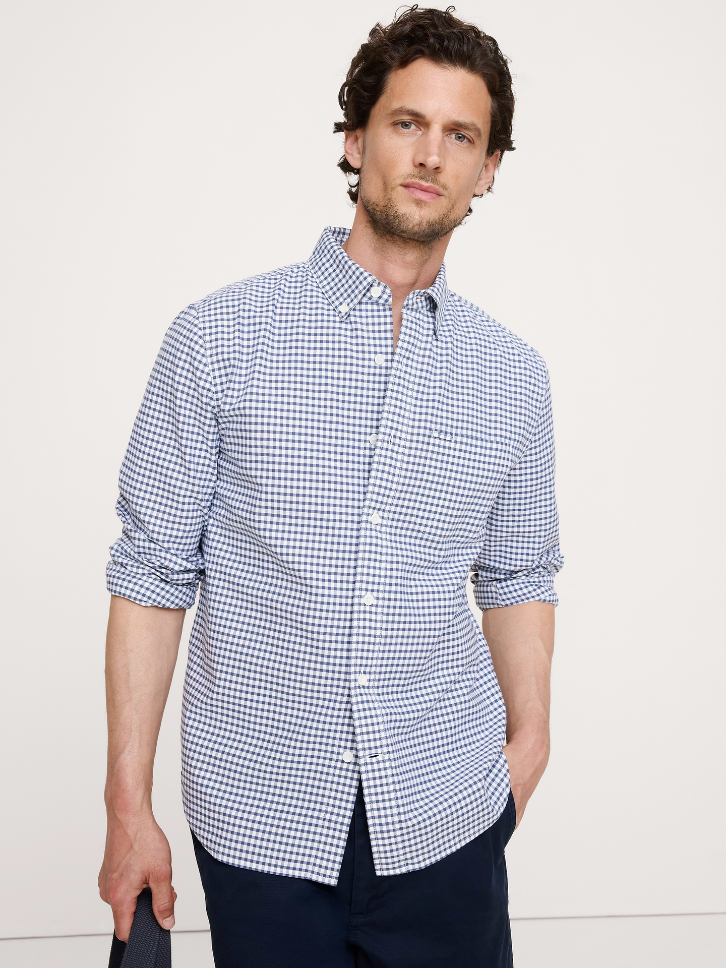 Image number 1 showing, Standard-Fit Cotton Oxford Shirt