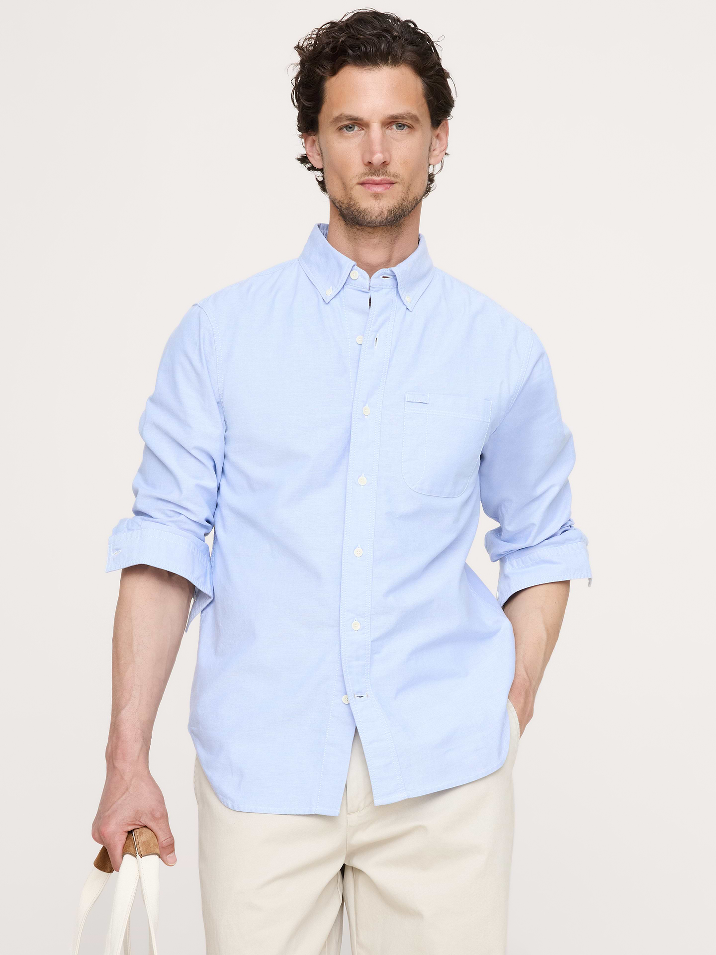 Image number 1 showing, Standard-Fit Cotton Oxford Shirt