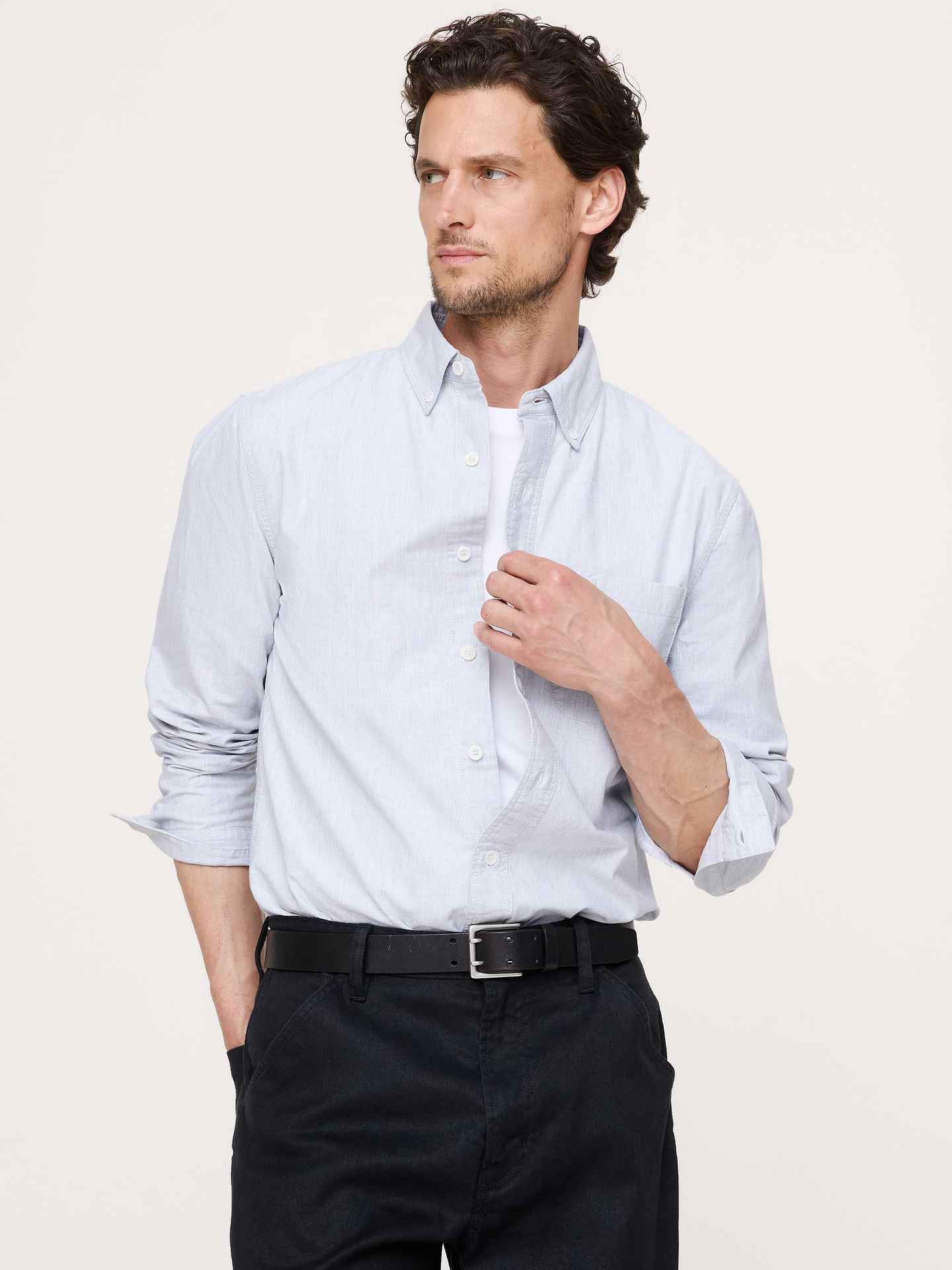 L'image numéro 1 présente Chemise Oxford de coton coupe standard