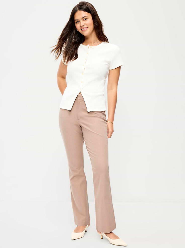 Image number 2 showing, High-Waisted Pixie Flare Pants