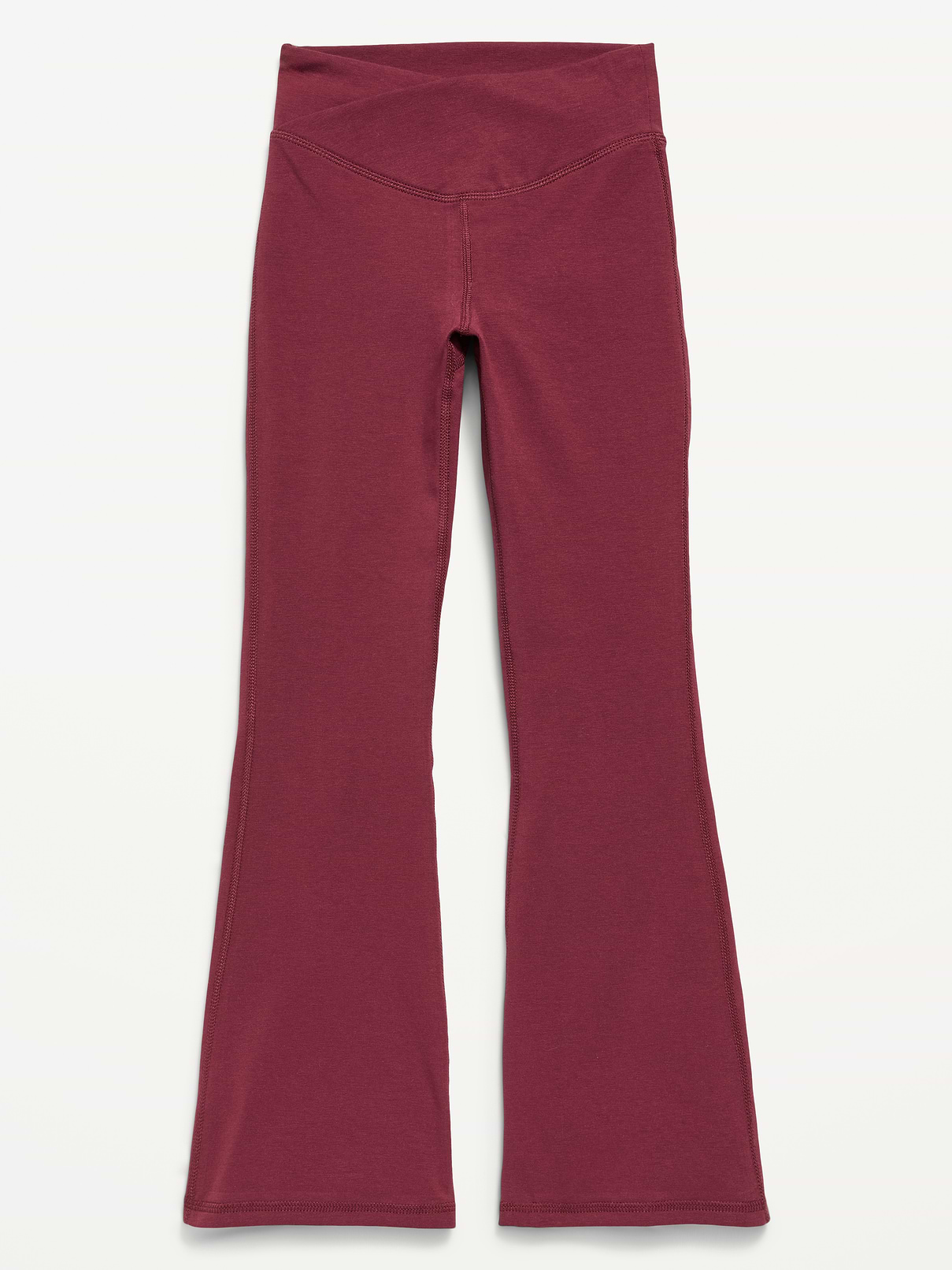 Image number 4 showing, High-Waisted PowerChill Crossover Flared Leggings for Girls