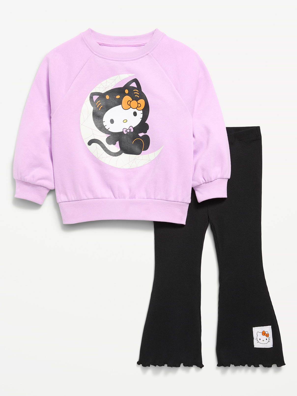 L'image numéro 1 présente Ensemble chandail en coton ouaté et legging évasé Hello Kitty® pour toute-petite