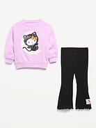L'image numéro 2 présente Ensemble chandail en coton ouaté et legging évasé Hello Kitty® pour toute-petite