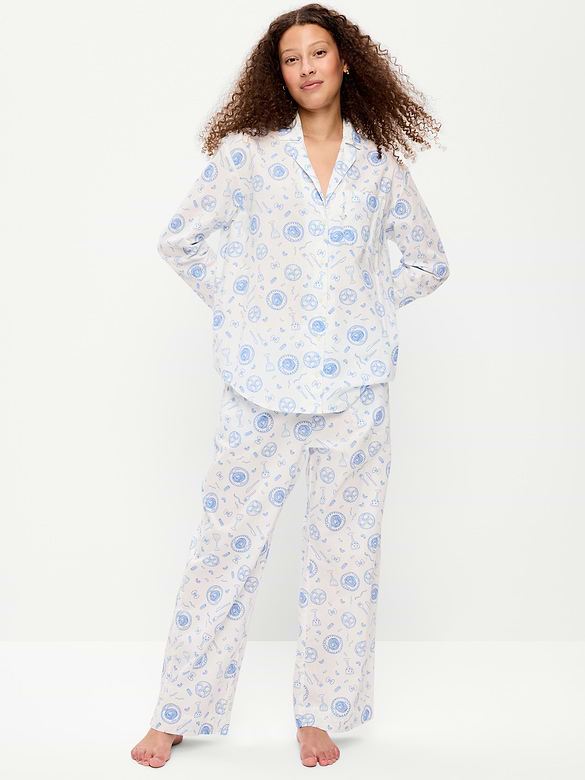 Poplin Pajama Pant Set
