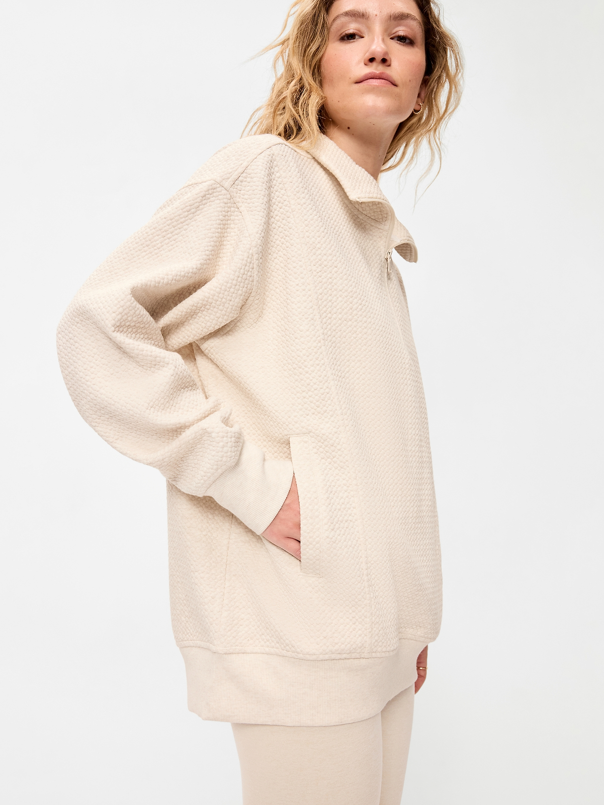 Dynamic Fleece Half-Zip Tunic Sweatshirt | Old Navy
