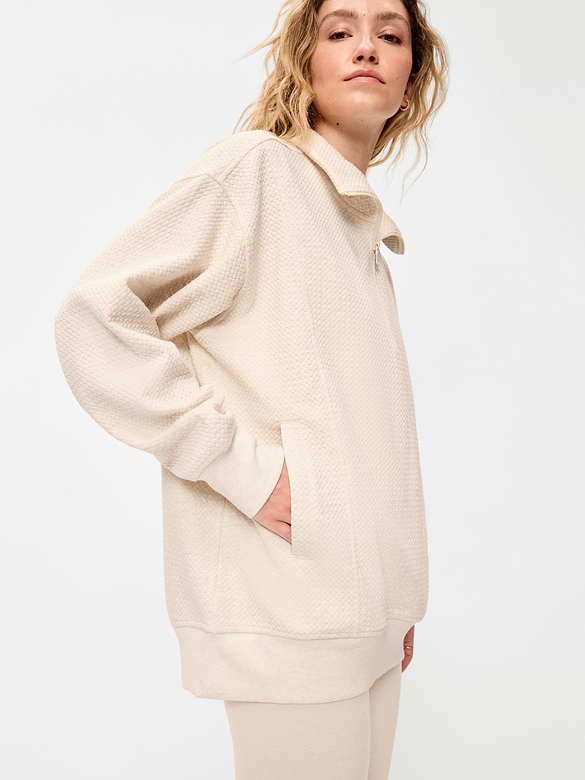 Dynamic Fleece Half-Zip Tunic Sweatshirt