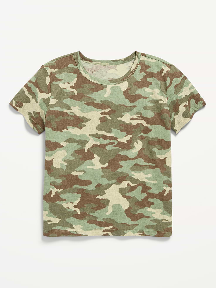 Image 1 of 1, crew neck, short sleeves, all-over pattern or print, Product #905991