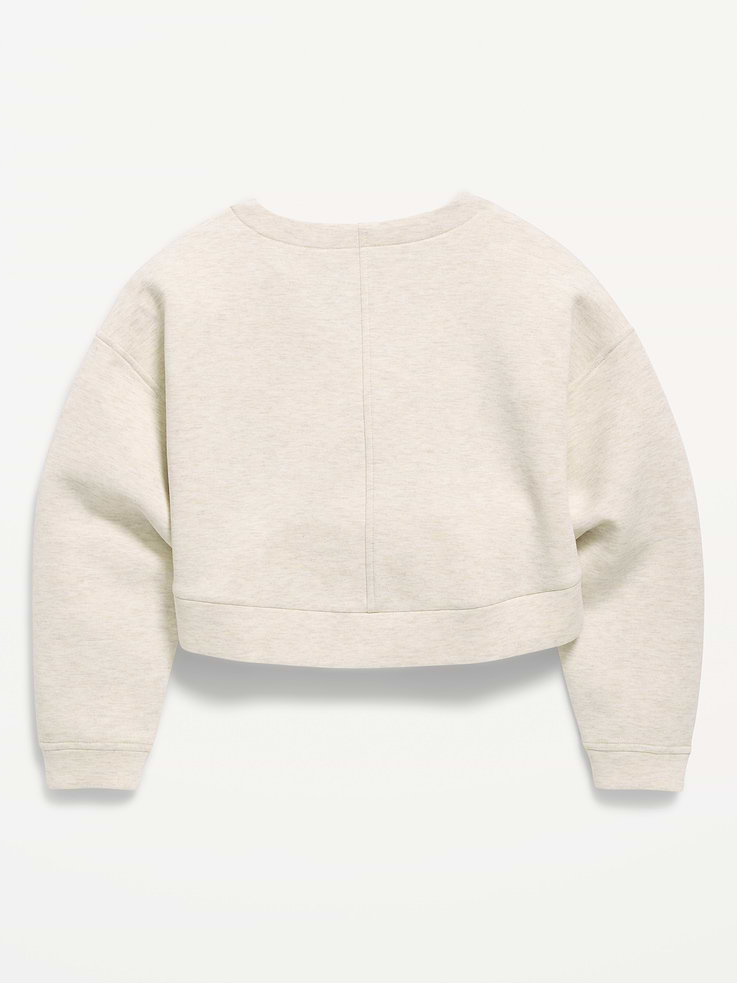 Image 2 of 2, Bounce Fleece Twist-Front Sweatshirt for Girls