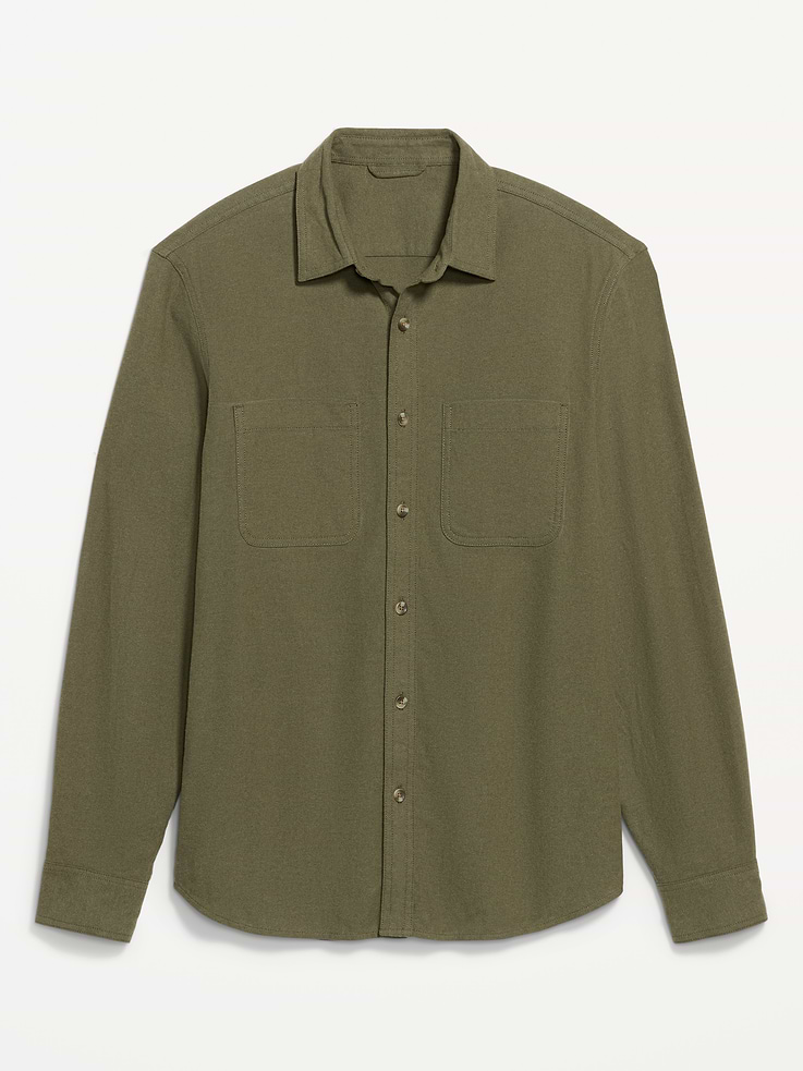 Image number 4 showing, Relaxed Long-Sleeve Flannel Pocket Shirt