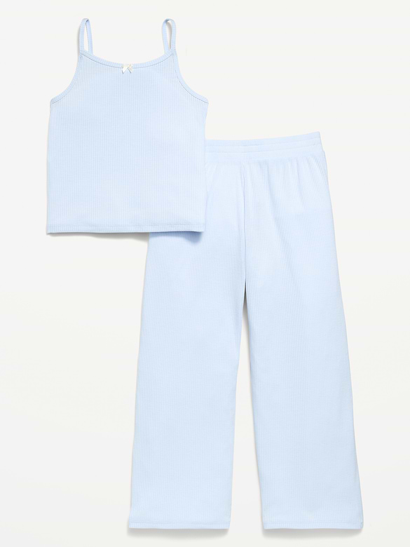 Ribbed Pajama Cami and Pants Set for Girls