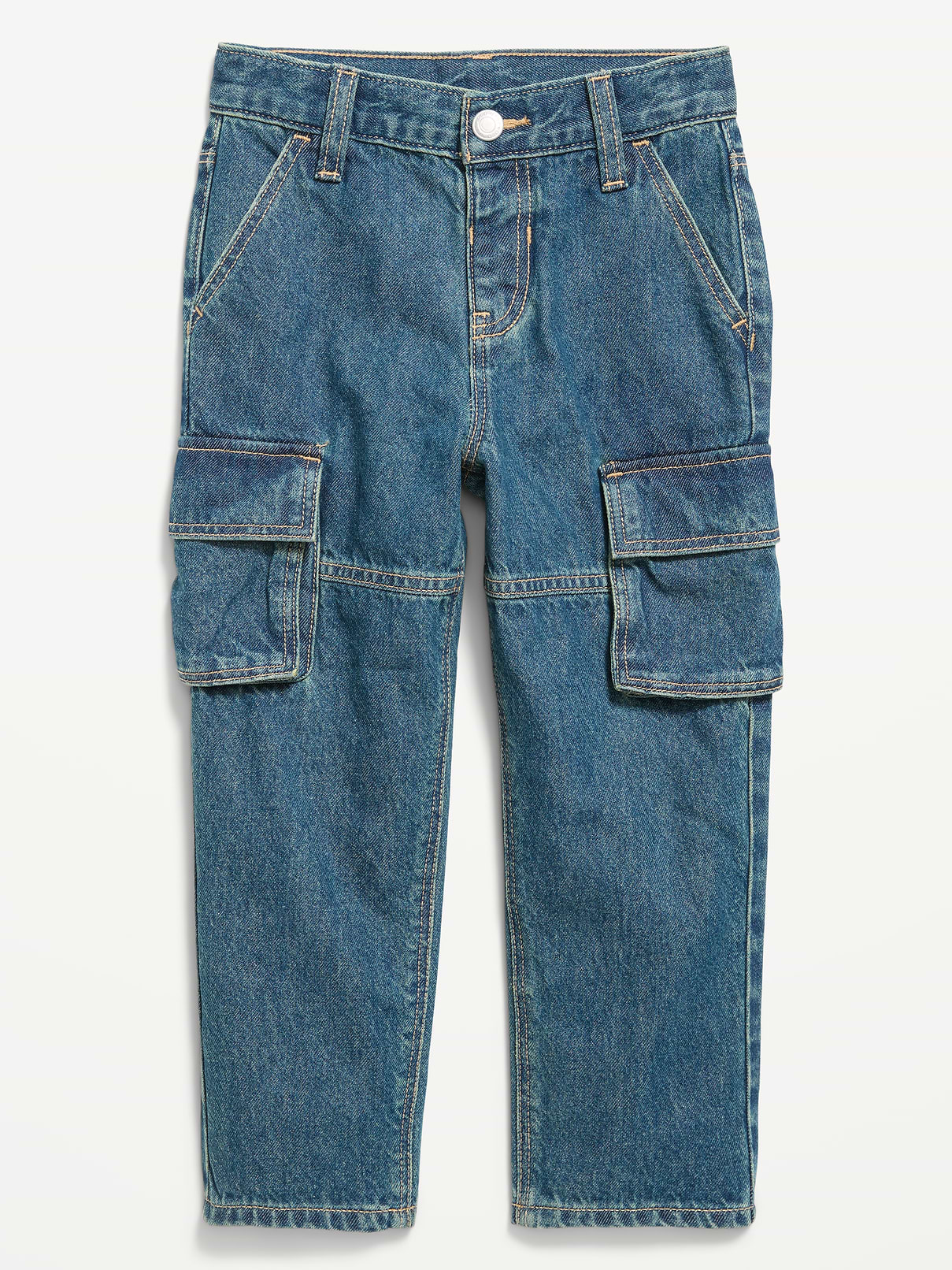 Image number 1 showing, Super Baggy Barrel-Leg Cargo Jeans for Toddler Boys